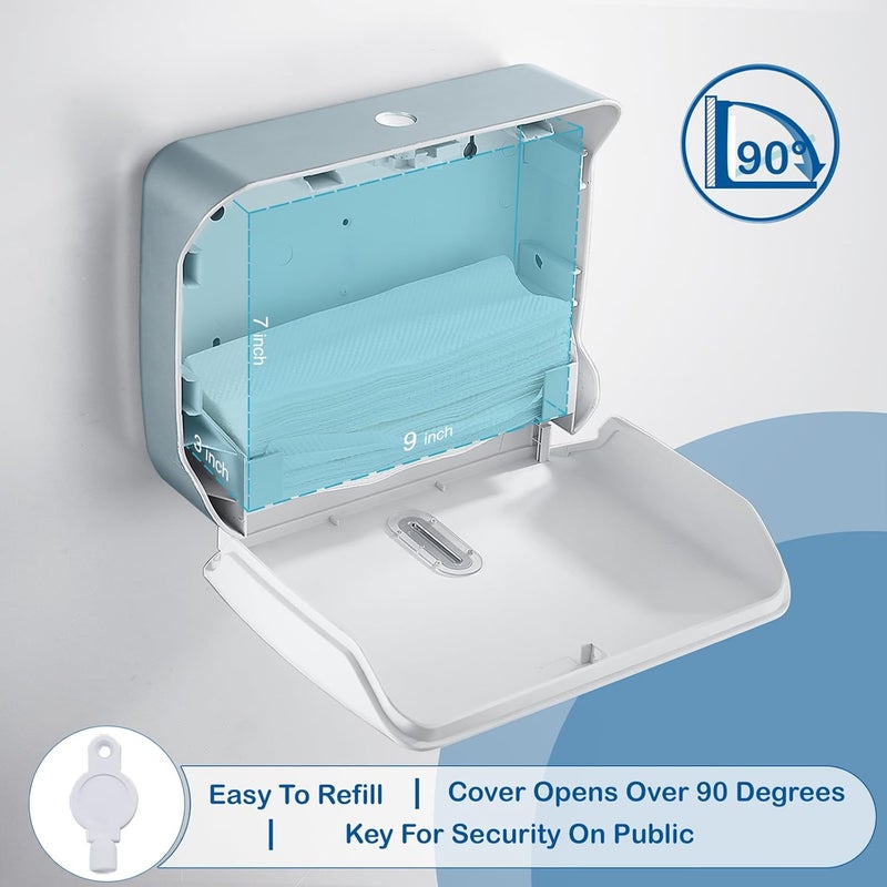 pollock Paper Towel Holder Dispenser Wall Mount,Multifold/Trifold/C Fold Hand Towel Dispenser,Commercial Paper Towel Dispenser for Bathroom Tissue Dispenser,Large Capacity 200 Sheets - Image 4